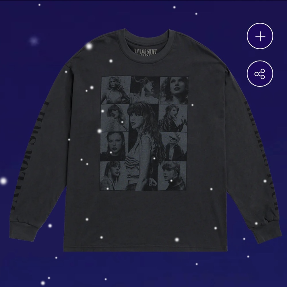 EUC XS Taylor Swift The Eras Tour Black LS
